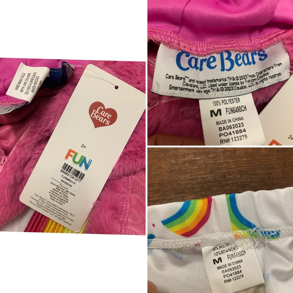 Care Bears Deluxe Cheer Pink Bear Tween Hoodie With Leggings Girls Size M - Picture 7 of 9